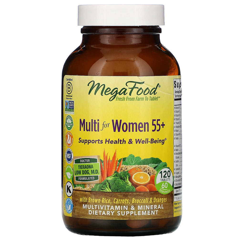 MegaFood, Multi for Women 55+, 120 Tablets