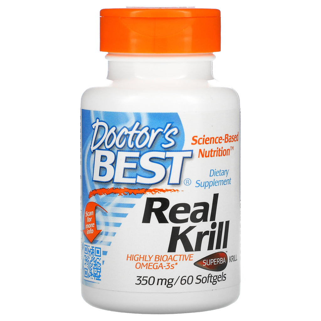 Doctor's Best, Real Krill, 350 mg, 60 Softgel