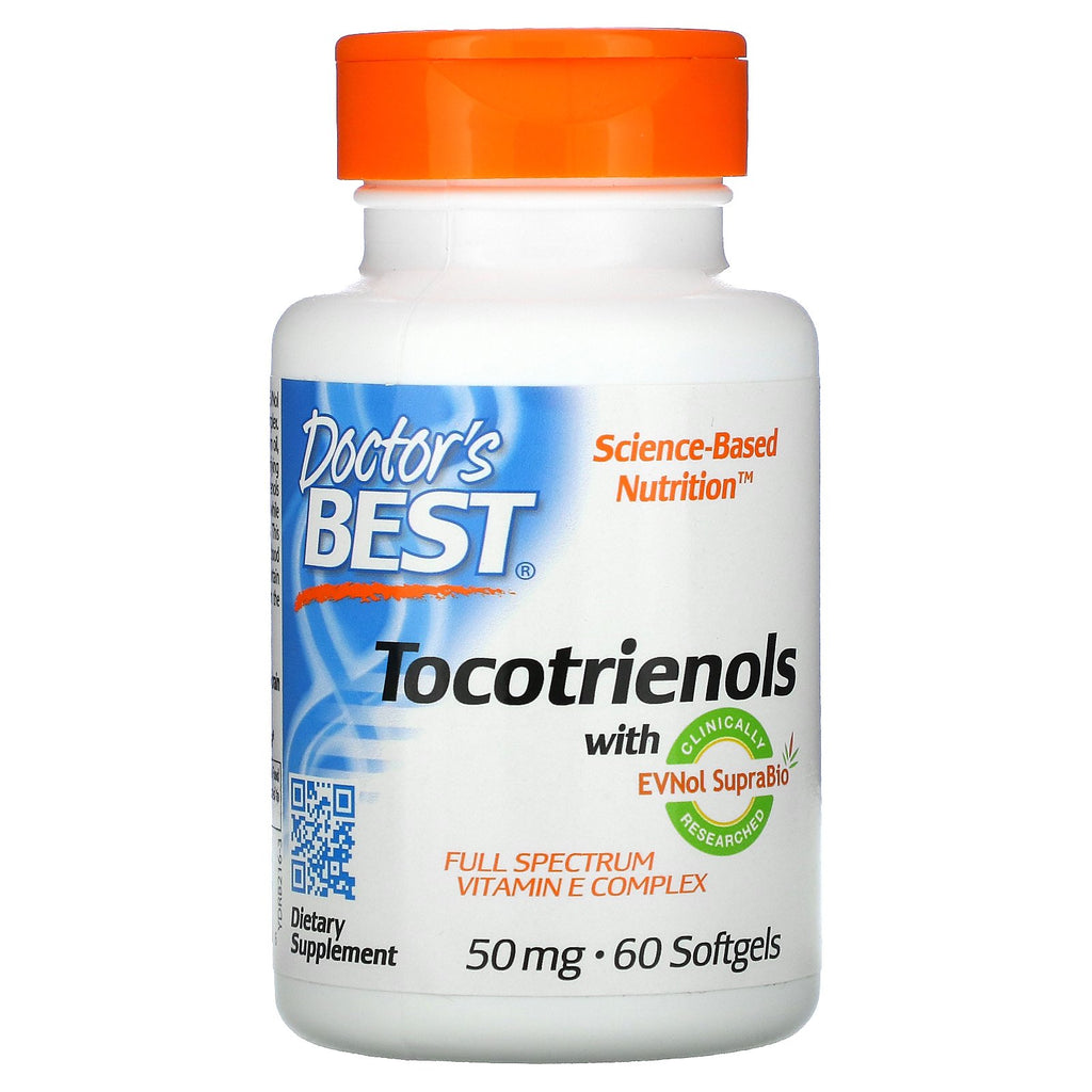 Doctor's Best, Tocotrienols with EVNol SupraBio, 50 mg, 60 Softgels