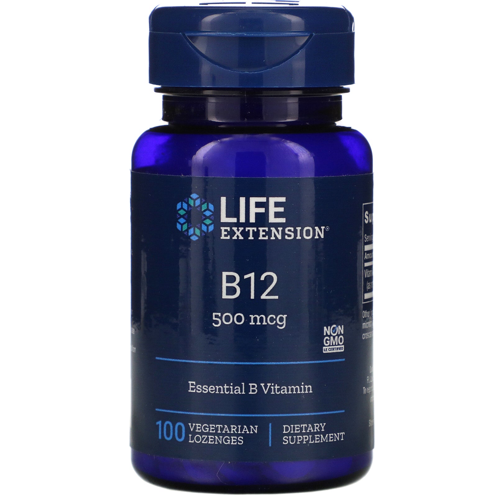 Life Extension, B12, 500 mcg, 100 Vegetable Lozenges