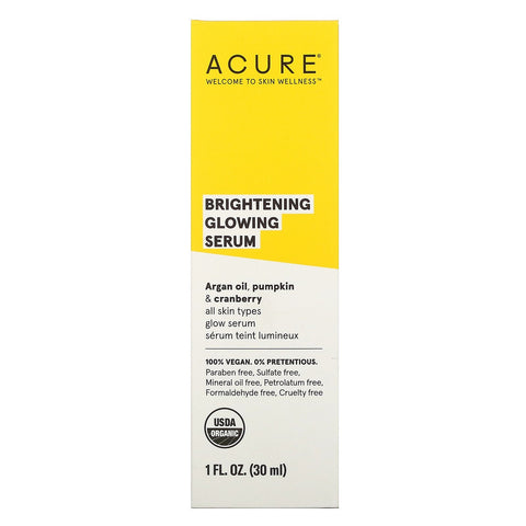 Acure, Brilliantly Brightening, Glowing Serum, 1 fl oz (30 ml)