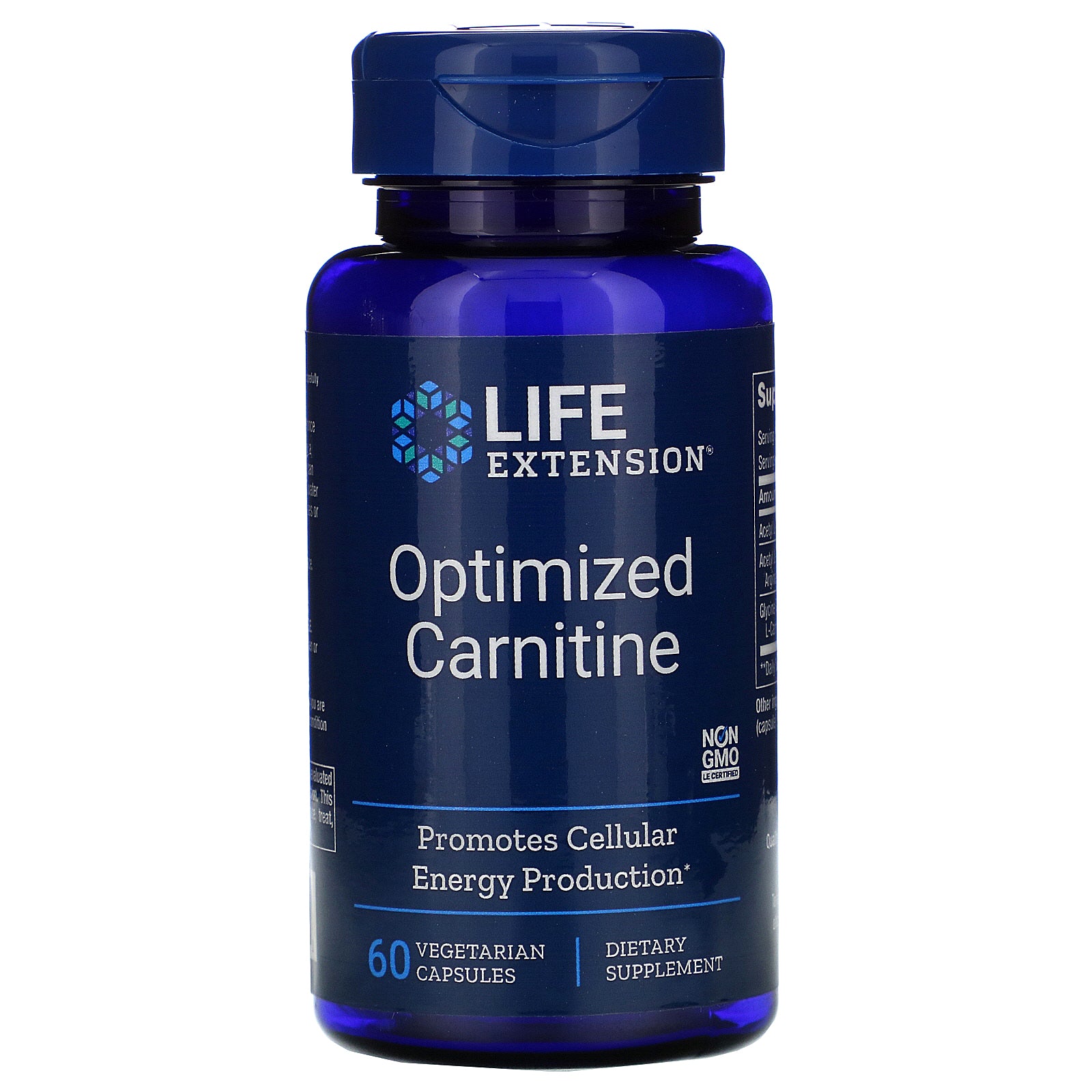Life Extension, Optimized Carnitine, 60 Vegetarian Capsules