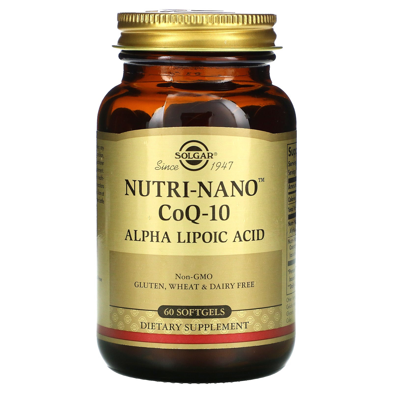 Solgar, Nutri-Nano CoQ-10, Alpha Lipoic Acid, 60 Softgels