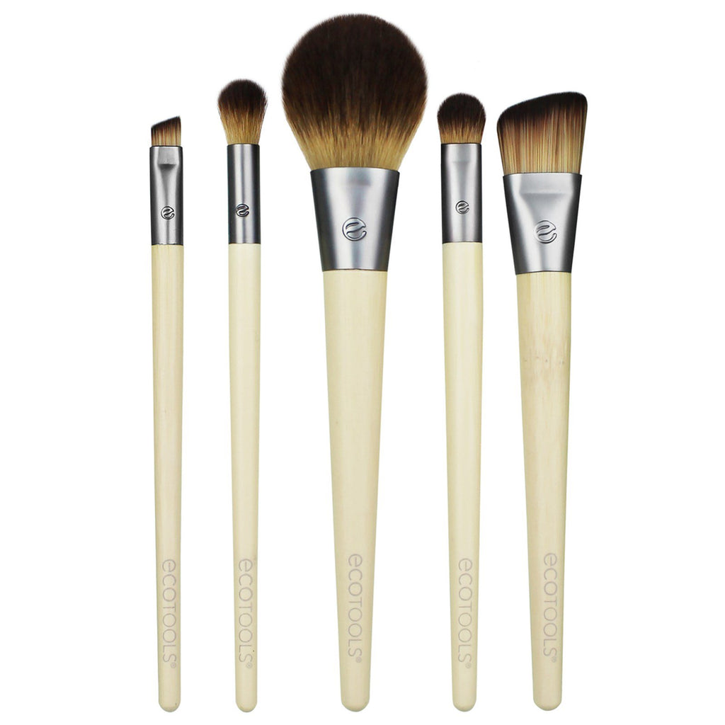 EcoTools, Start The Day Beautifully Brush Set, 5 Piece Set & Storage Tray
