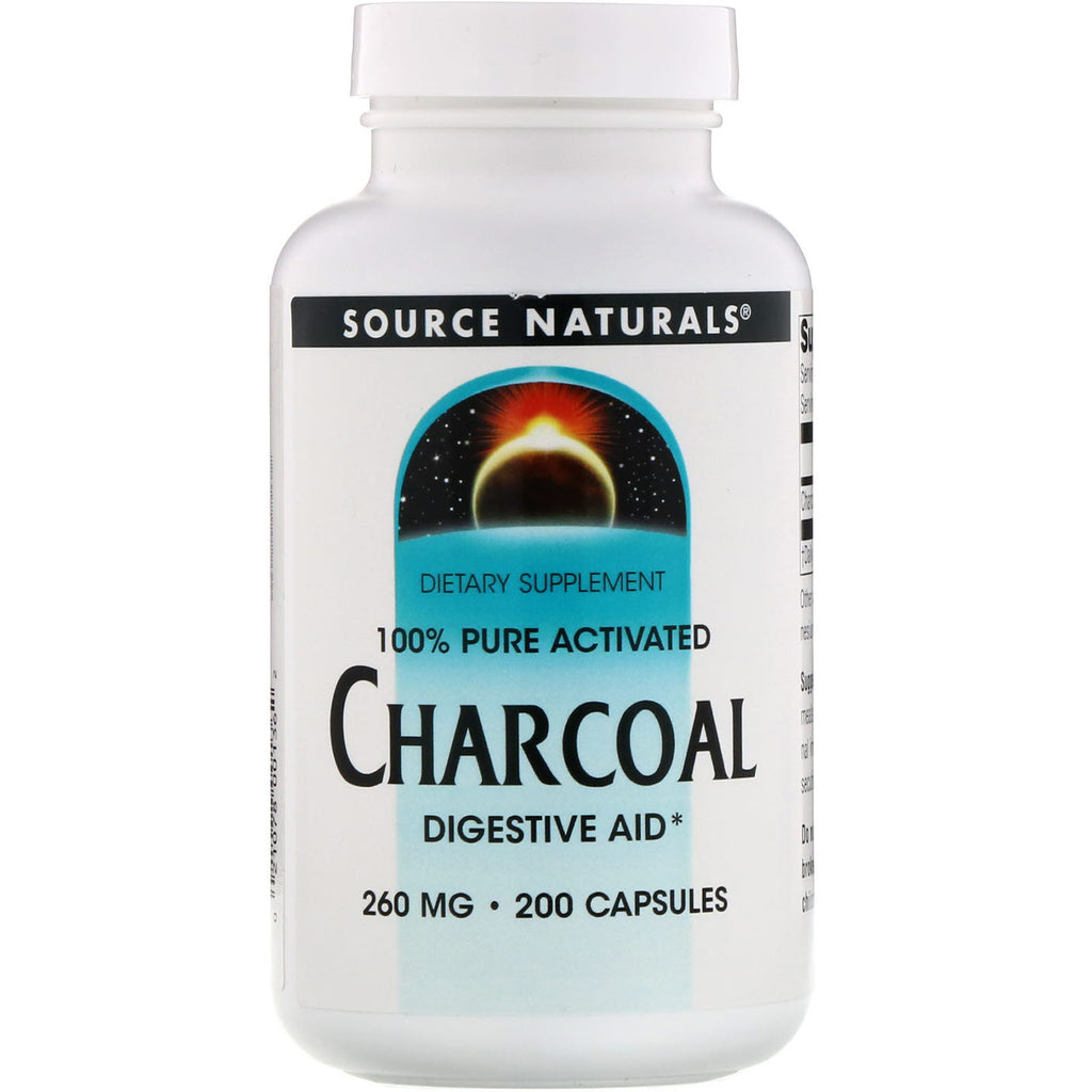 Source Naturals, Charcoal, 260 mg, 200 Capsules