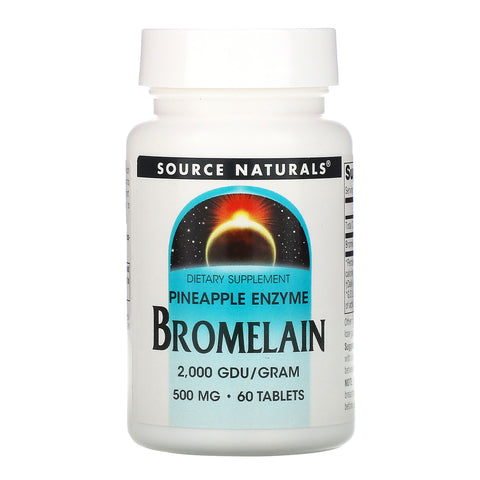 Source Naturals, Bromelain 2,000 GDU/g, 500 mg, 60 Tablets
