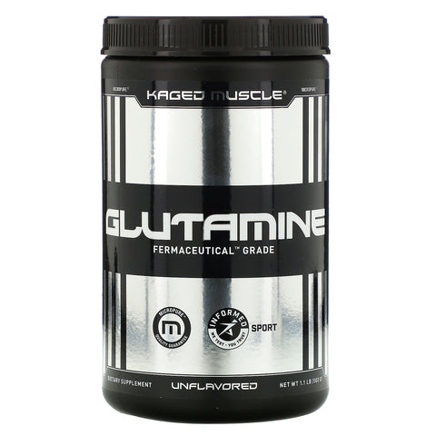 Kaged Muscle, Glutamine, Unflavored, 1.1 lbs (500 g)