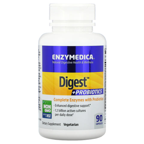 Enzymedica, Digest + Probiotics, 90 Capsules