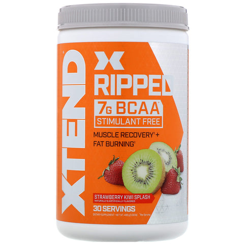 Xtend, Ripped, 7G BCAAs, Strawberry Kiwi Splash, 1.09 lbs (495 g)