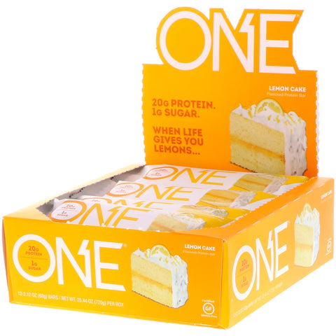 One Brands, ONE Bar, Lemon Cake, 12 Bars, 2.12 oz (60 g) Each