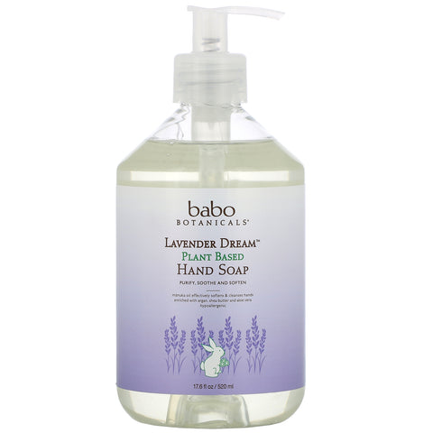 Babo Botanicals, Lavender Dream, Plant Based Hand Soap, 17.6 fl oz (520 ml)