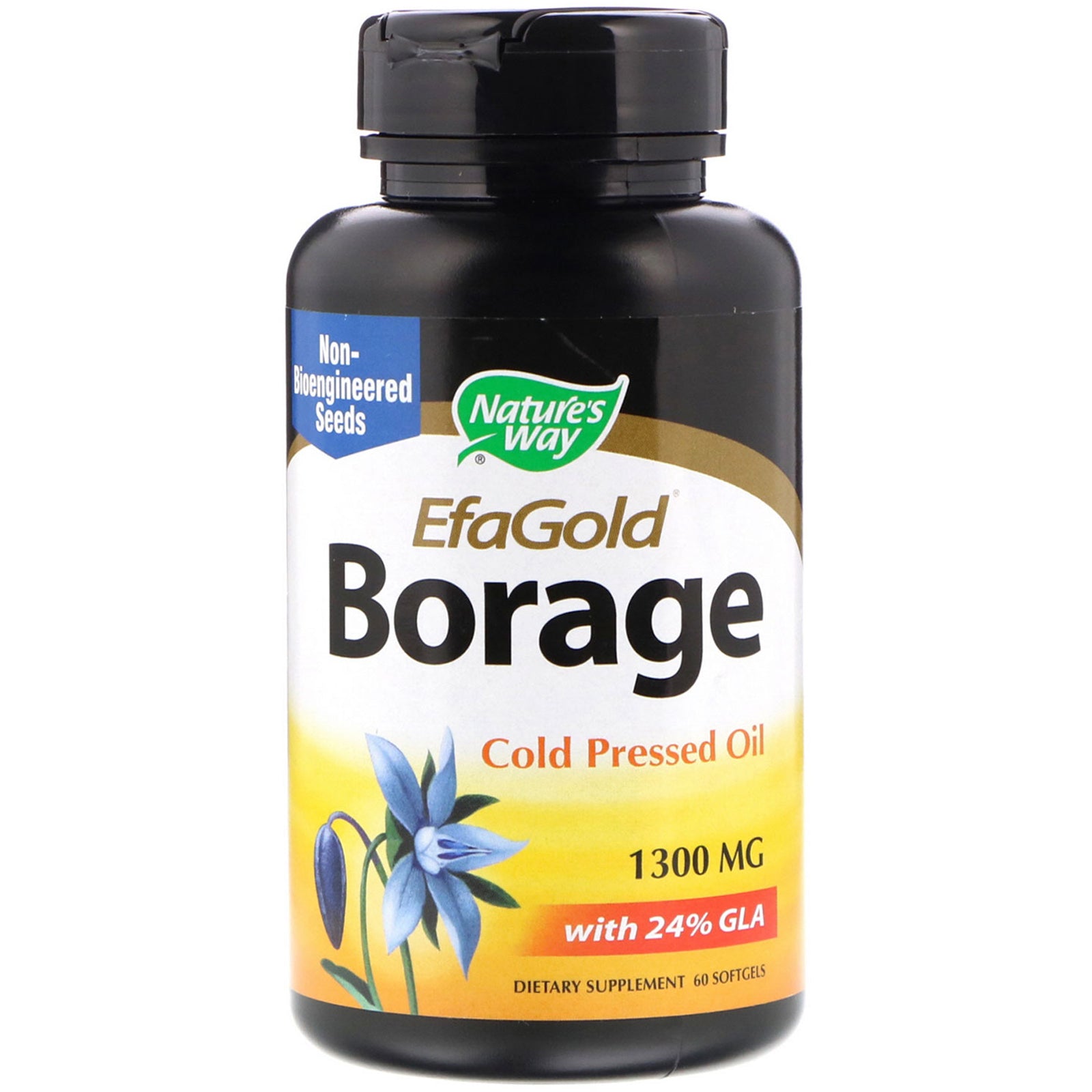 Nature's Way, EfaGold, Borage, 1,300 mg, 60 Softgels