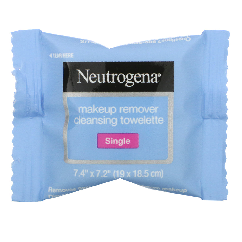 Neutrogena,  Makeup Remover Cleansing Towelettes, Singles, 20 Pre-Moistened Towelettes