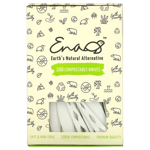 Earth's Natural Alternative, Compostable Knives, 100 Pack
