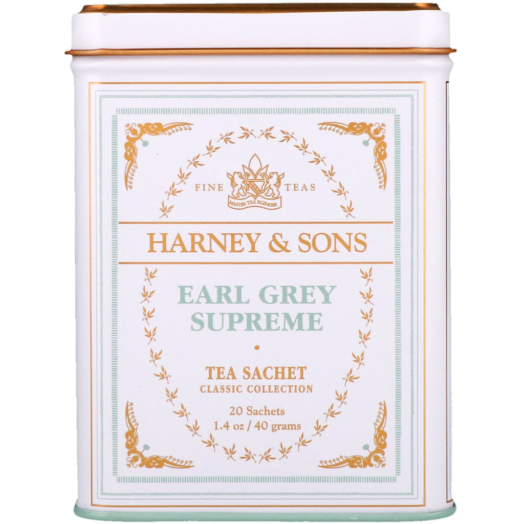 Harney & Sons, Fine Teas, Earl Grey Supreme, 20 Sachets, 1.4 oz (40 g)