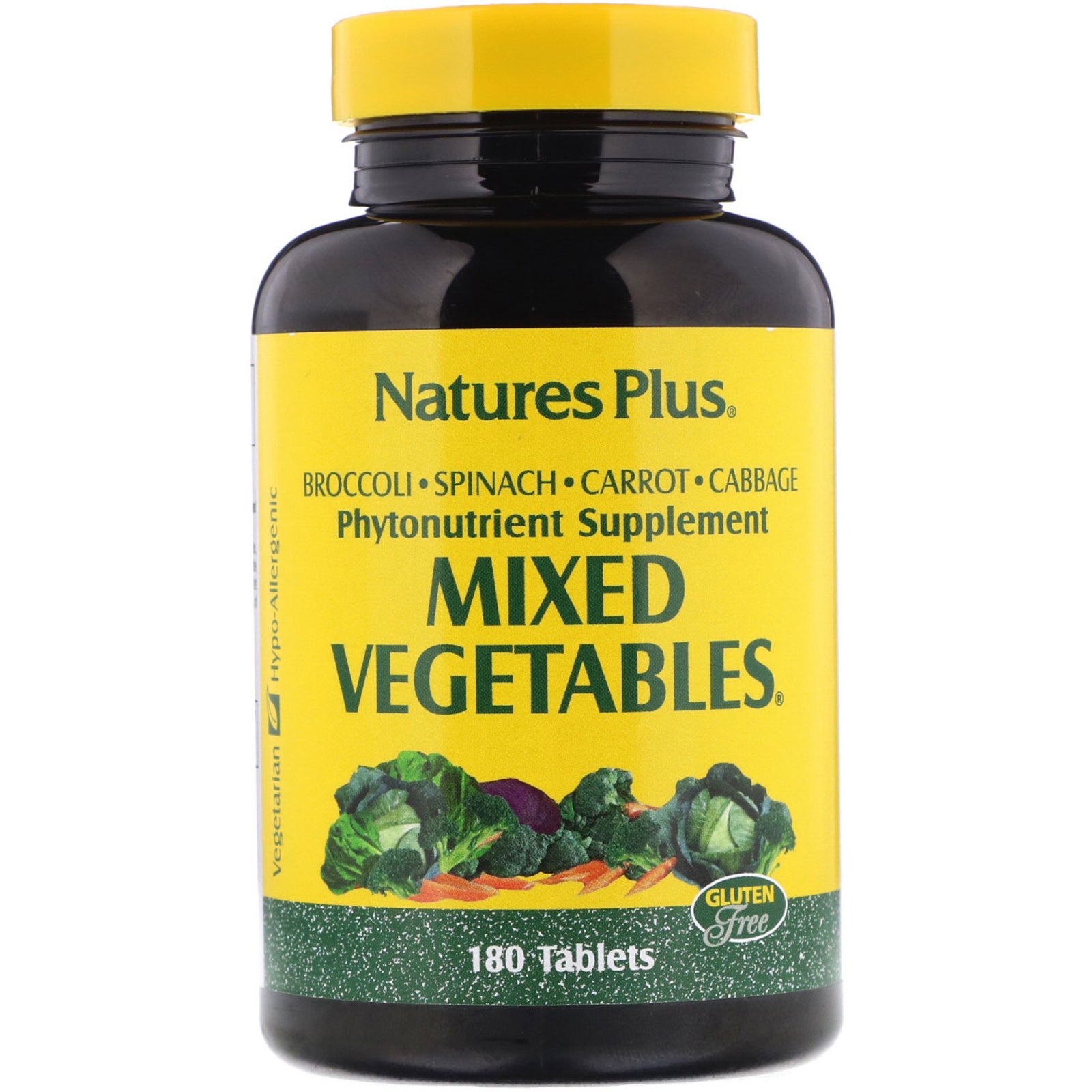 Nature's Plus, Mixed Vegetables, 180 Tablets