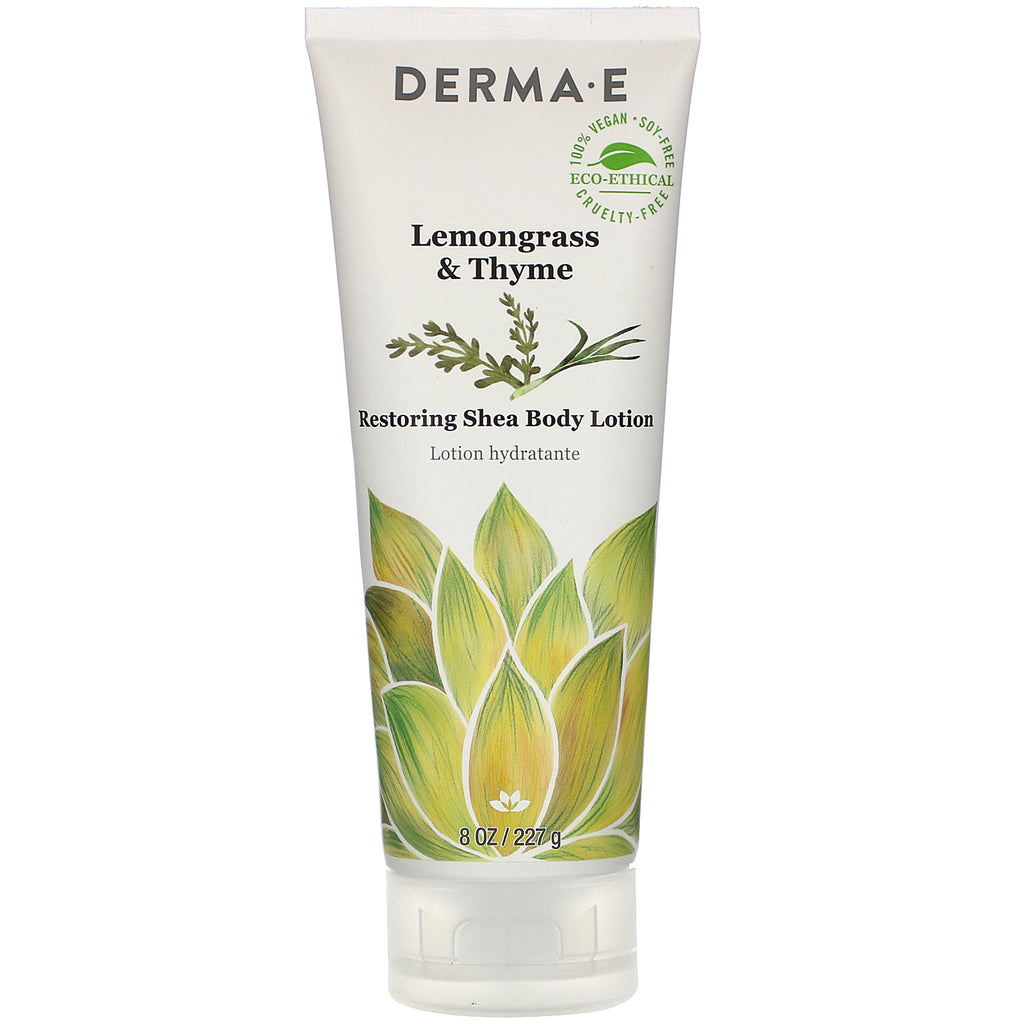 Derma E, Restoring Shea Body Lotion, Lemongrass & Thyme, 8 oz (227 g)