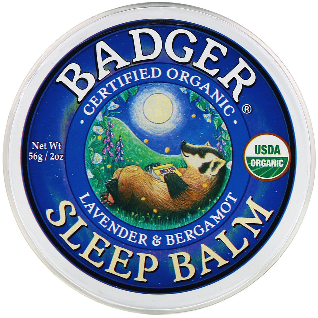 Badger Company, Organic Sleep Balm, Lavender & Bergamot, 2 oz (56 g)