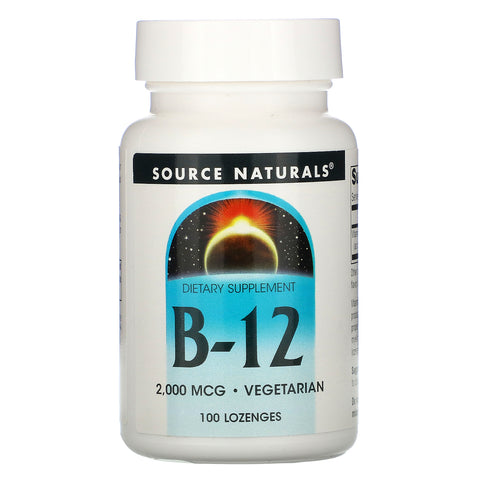 Source Naturals, B-12, 2,000 mcg, 100 Lozenges