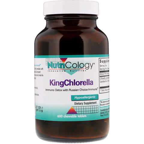 Nutricology, King Chlorella, 600 Chewable Tablets