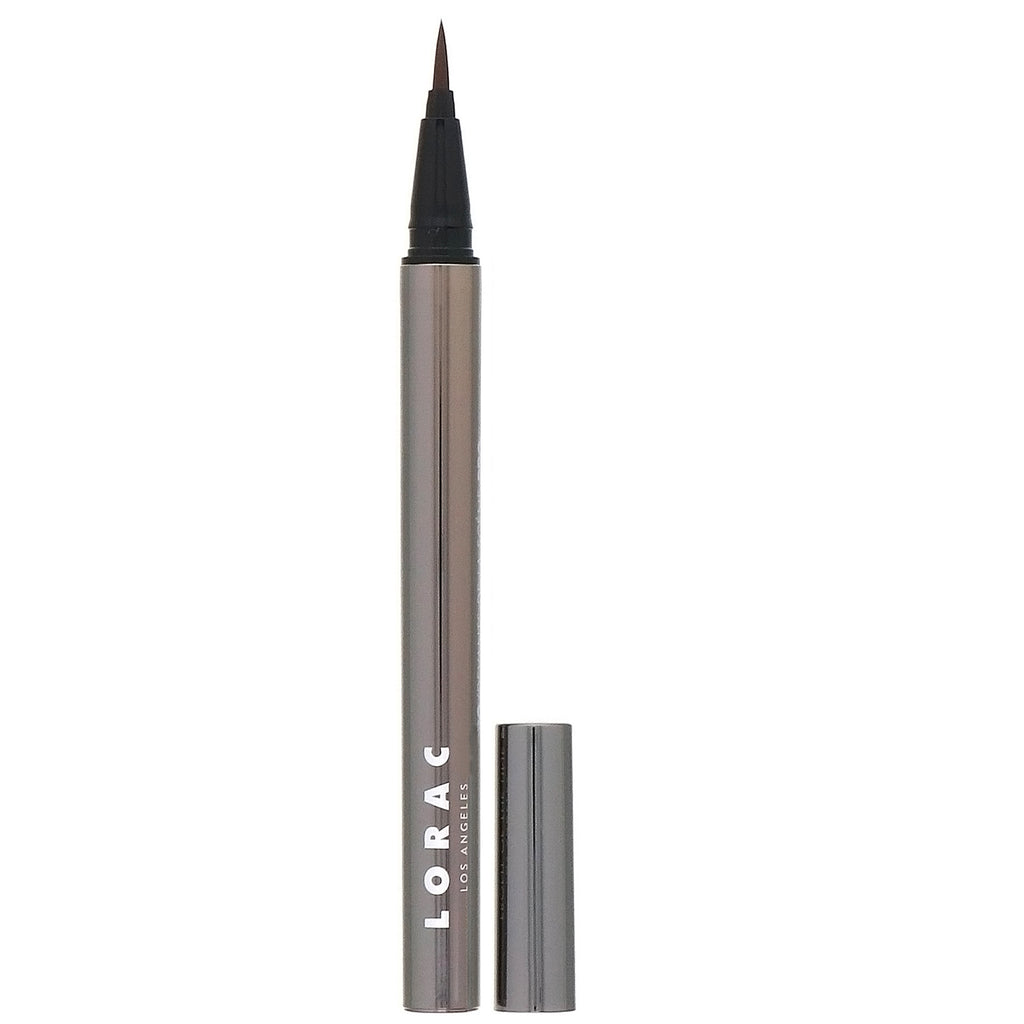 Lorac, Front of the Line, Pro Liquid Eyeliner, Dark Brown, 0.02 fl oz (0.55 ml)