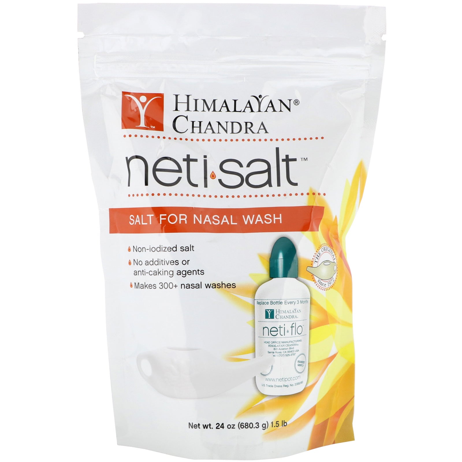 Himalayan Institute, Neti Salt, Salt for Nasal Wash, 1.5 lbs (680.3 g)