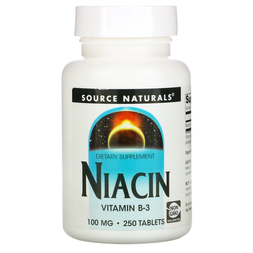 Source Naturals, Niacin, 100 mg, 250 Tablets