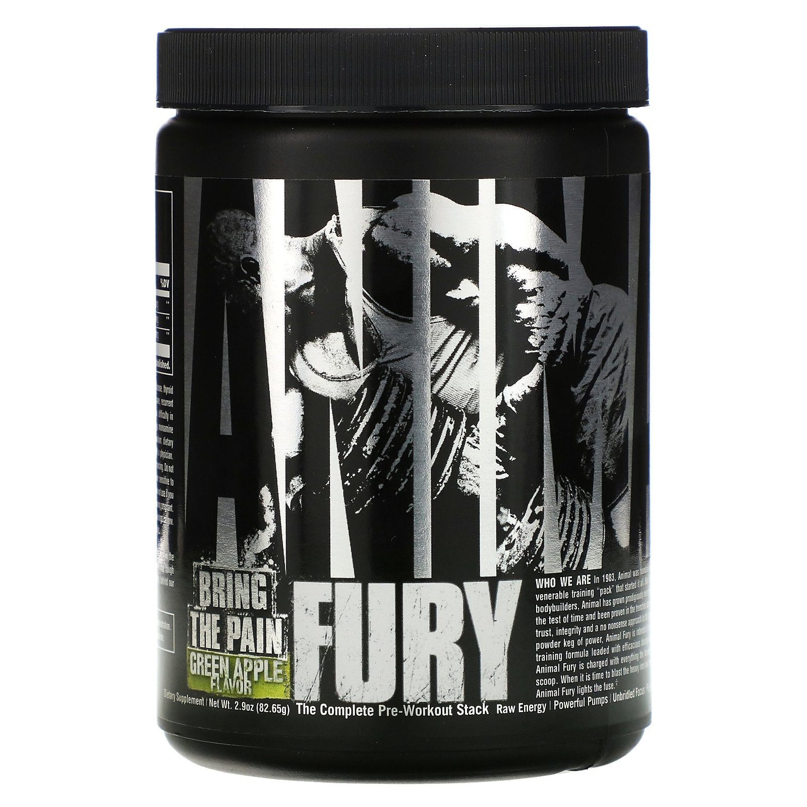 Universal Nutrition, Animal Fury, Green Apple, 82.65 g