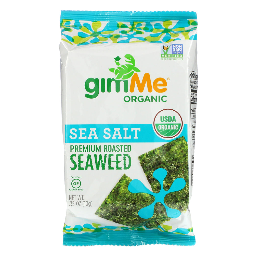 gimMe, Premium Roasted Seaweed, Sea Salt, .35 oz (10 g)