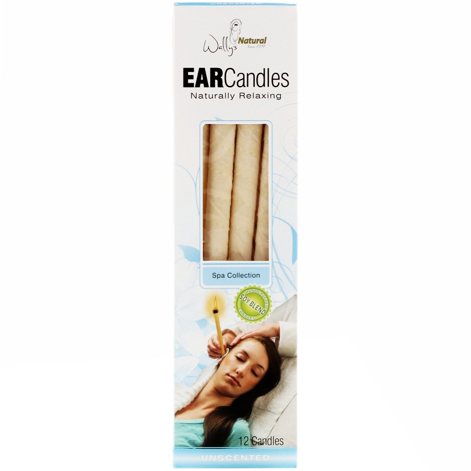 Wally's Natural, Ear Candles, Unscented, 12 Candles