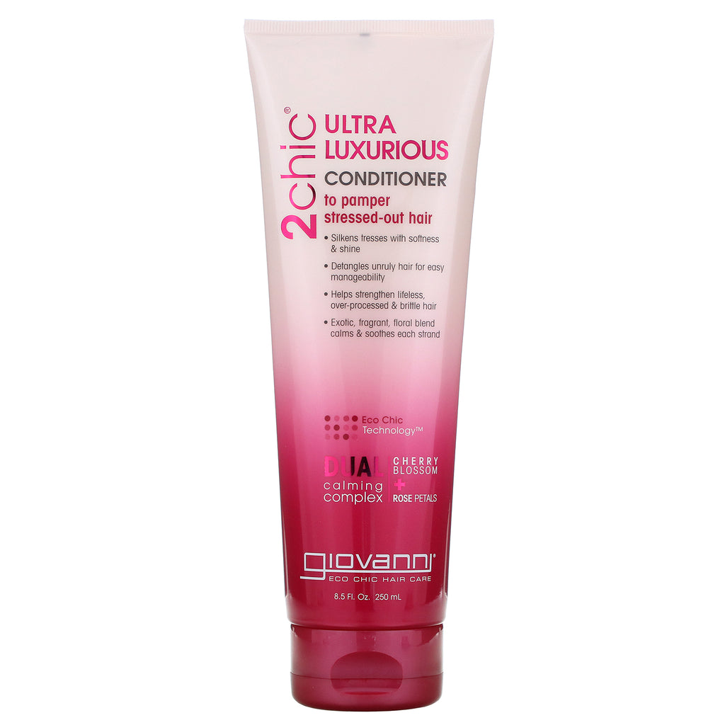 Giovanni, 2chic, Ultra-Luxurious Conditioner, to Pamper Stressed Out Hair, Cherry Blossom & Rose Petals, 8.5 fl oz (250 ml)