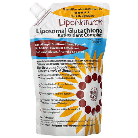 Lipo Naturals, Liposomal Glutathione Antioxidant Complex with Setria, 15 oz (443 ml)