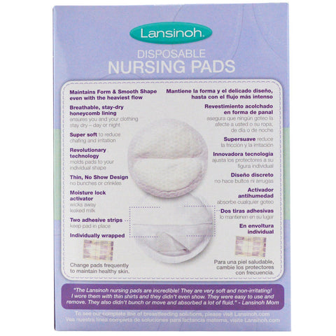Lansinoh, Disposable Nursing Pads, 60 Individually Wrapped Pads
