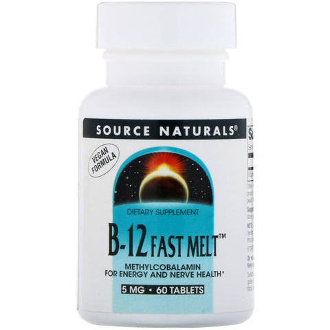 Source Naturals, B-12 Fast Melt, 5 mg, 60 Tablets