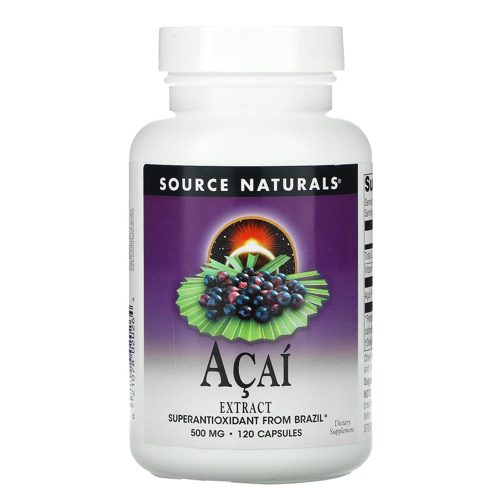 Source Naturals, Acai Extract, 500 mg, 120 Capsules