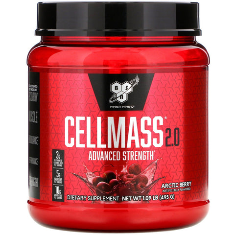 BSN, Cellmass 2.0, Advanced Strength, Post Workout, Arctic Berry, 1.09 lb (495 g)