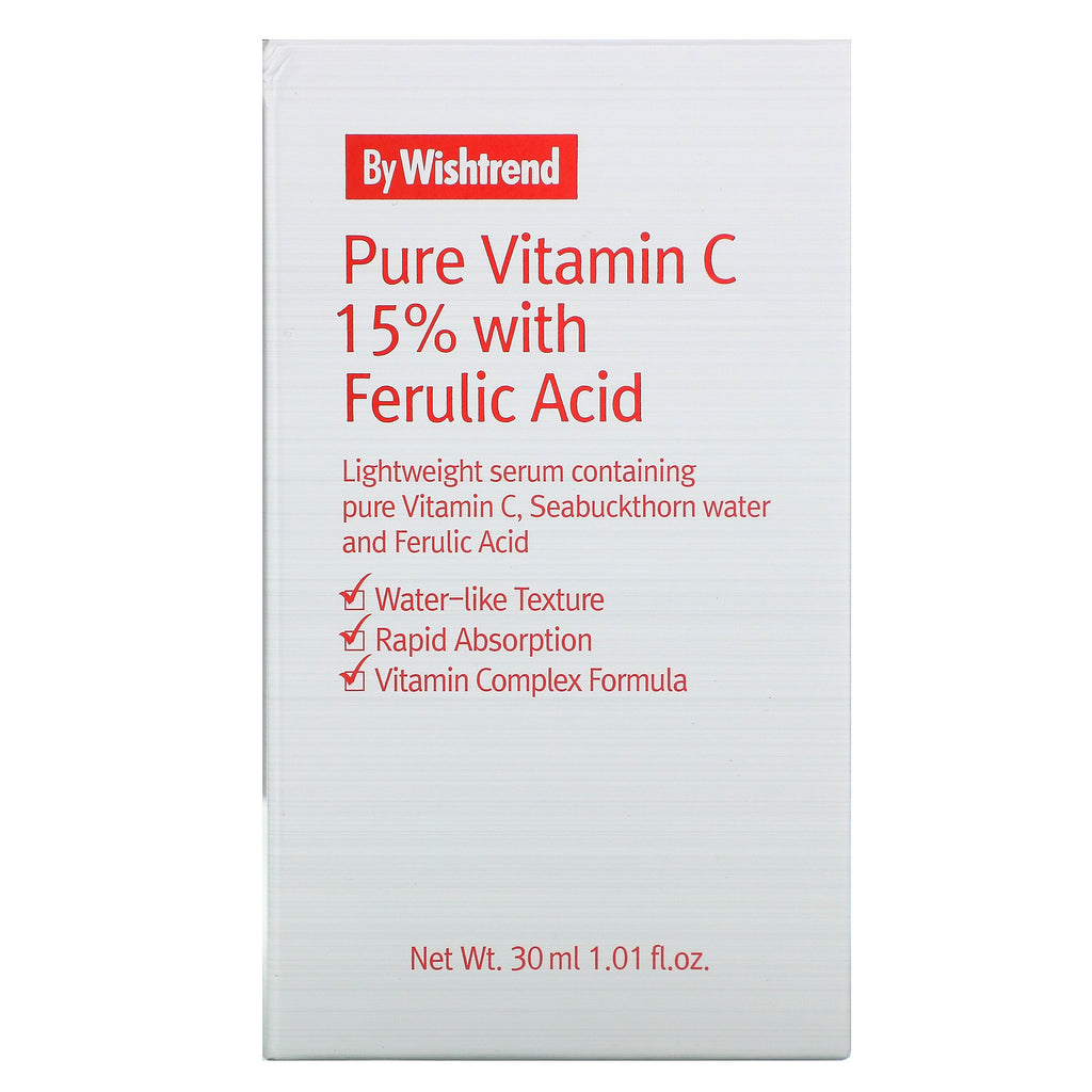 Wishtrend, Pure Vitamin C 15% with Ferulic Acid, 1.01 fl oz (30 ml)