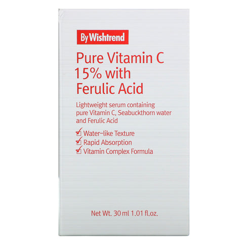 Wishtrend, Pure Vitamin C 15% with Ferulic Acid, 1.01 fl oz (30 ml)