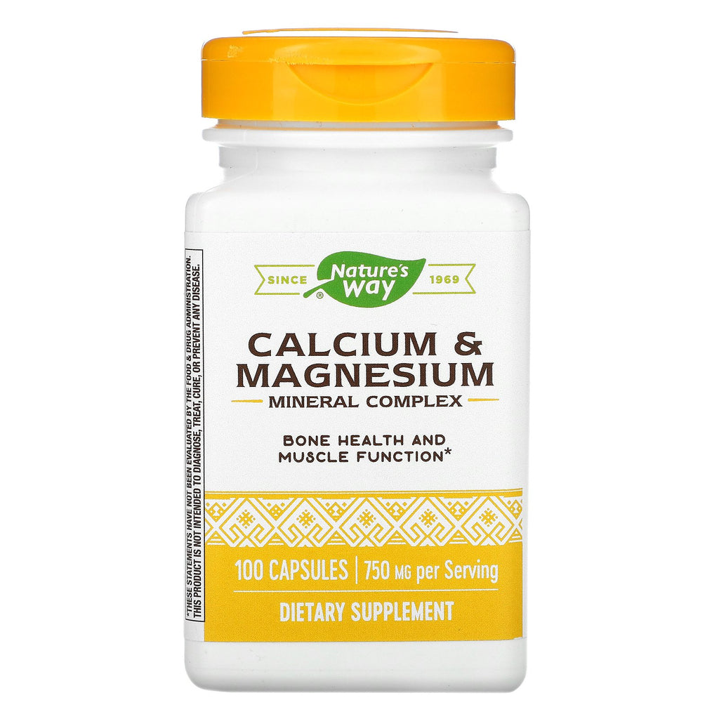 Nature's Way, Calcium & Magnesium Mineral Complex, 750 mg, 100 Capsules