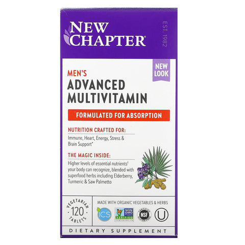 New Chapter, Men's Advanced Multivitamin, 120 Vegetarian Tablets