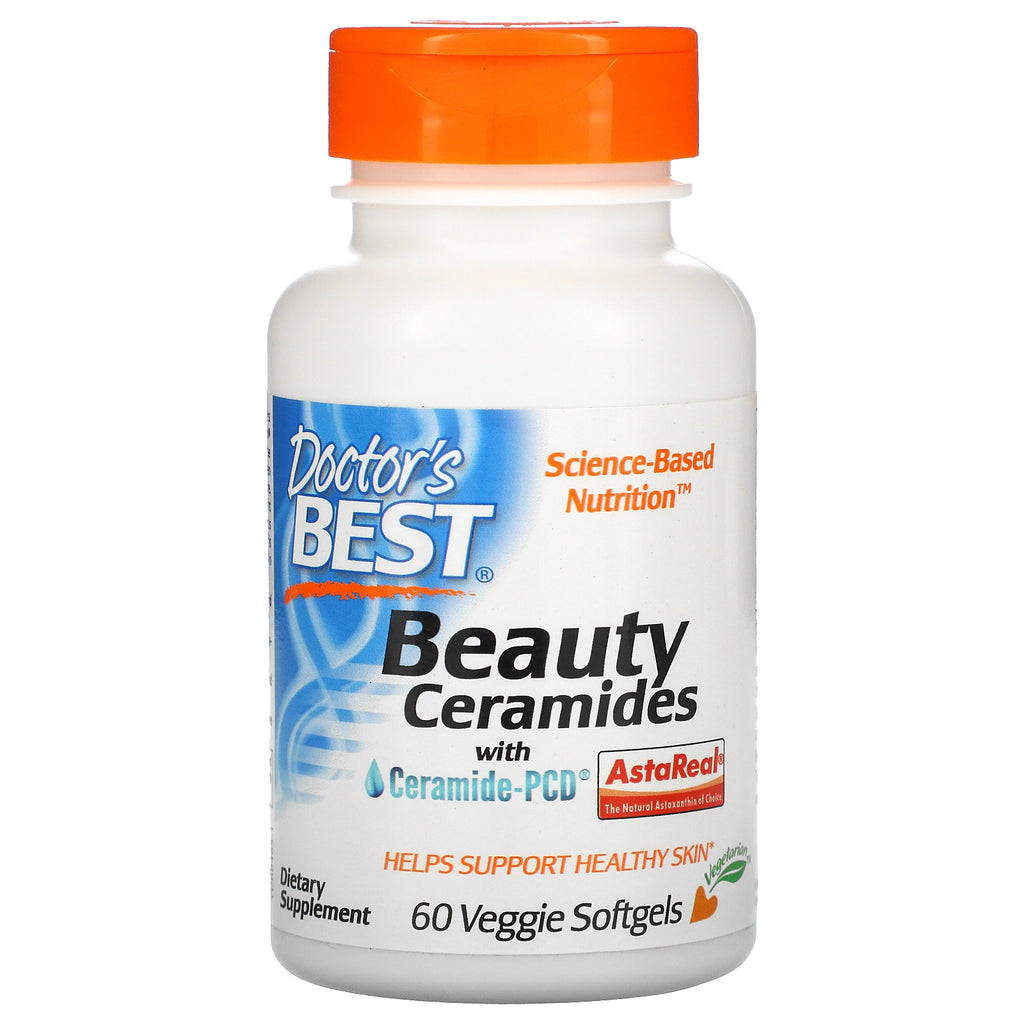 Doctor's Best, Beauty Ceramides with Ceramide-PCD, 60 Veggie Softgels