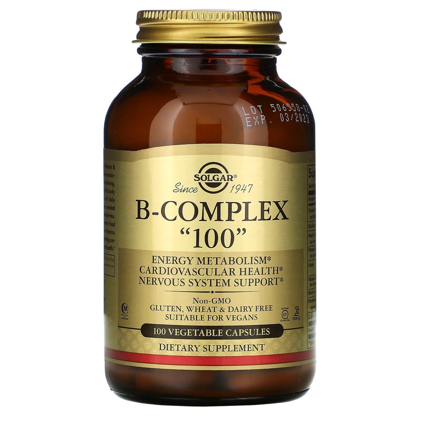 Solgar, B-Complex "100", 100 Vegetable Capsules