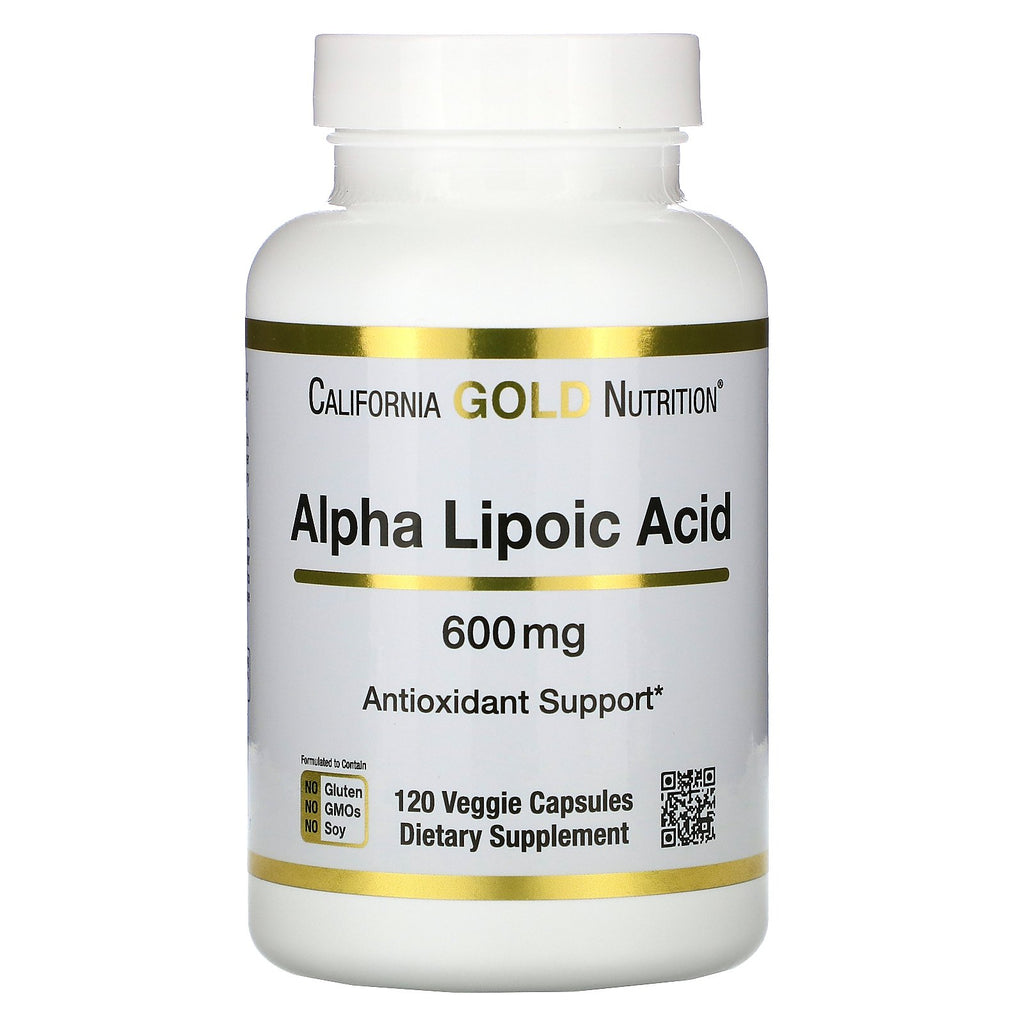 California Gold Nutrition, Alpha Lipoic Acid, 600 mg, 120 Veggie Capsules