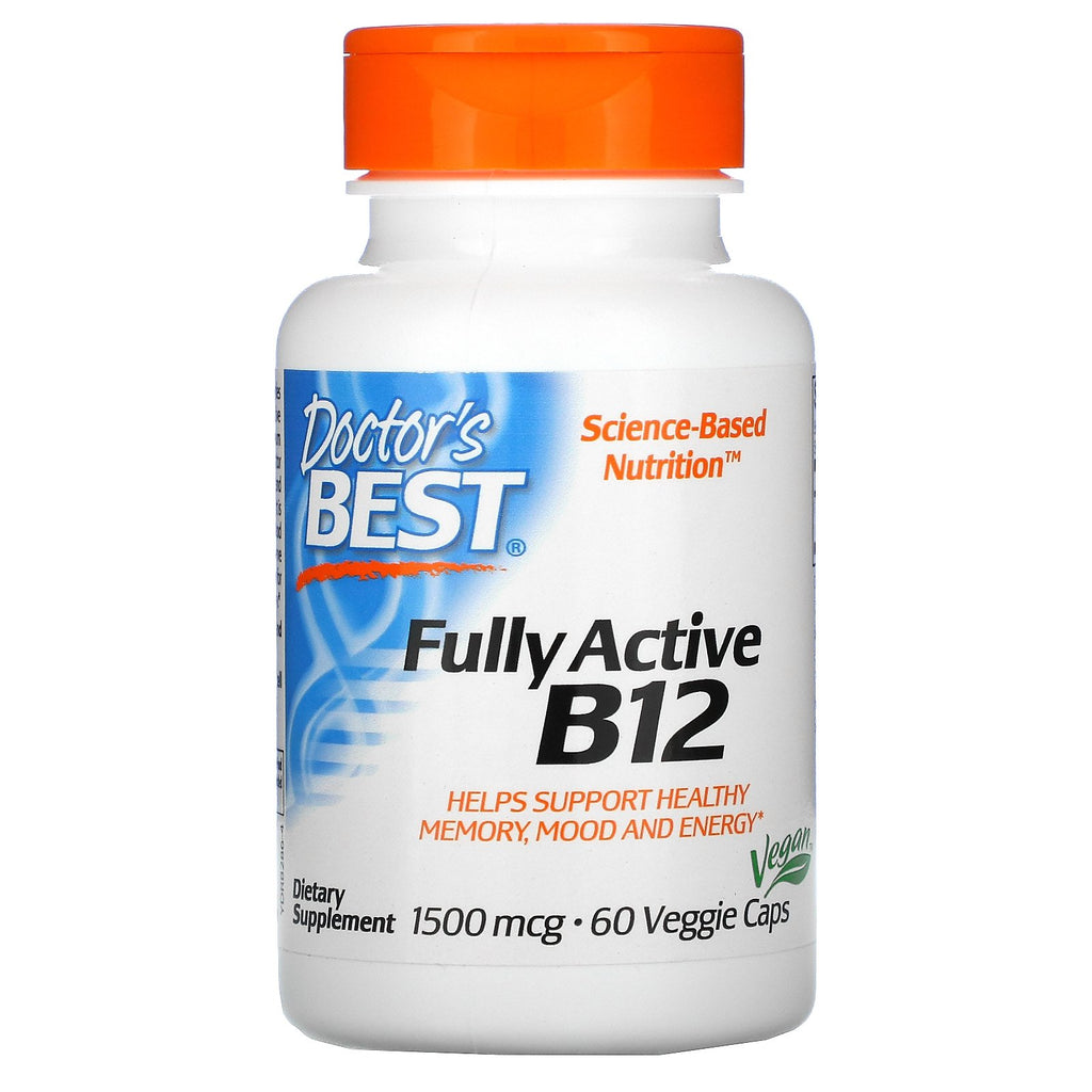 Doctor's Best, Fully Active B12, 1,500 mcg, 60 Veggie Caps