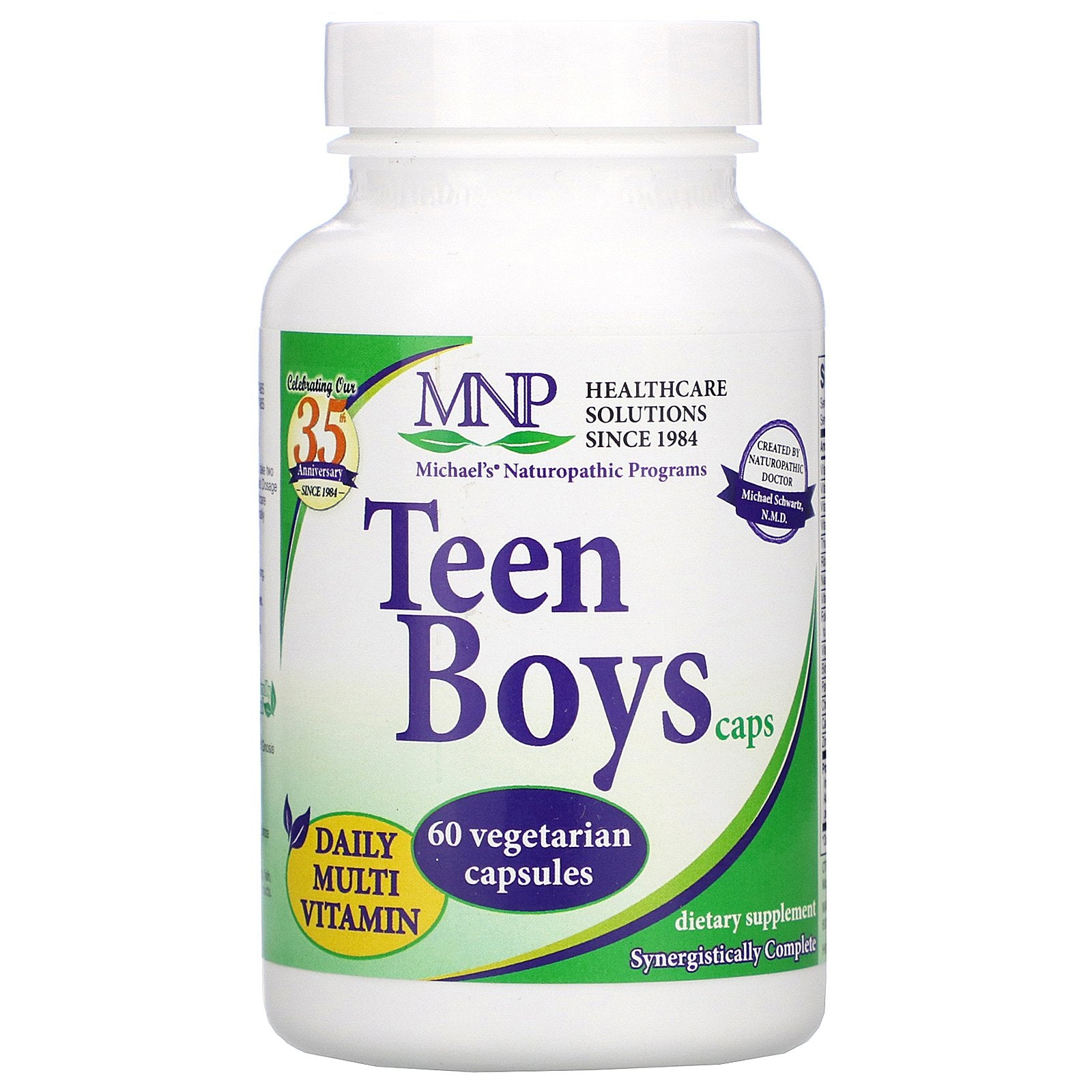 Michael's Naturopathic, Teen Boys Caps, Daily Multi-Vitamin, 60 Vegetarian Capsules