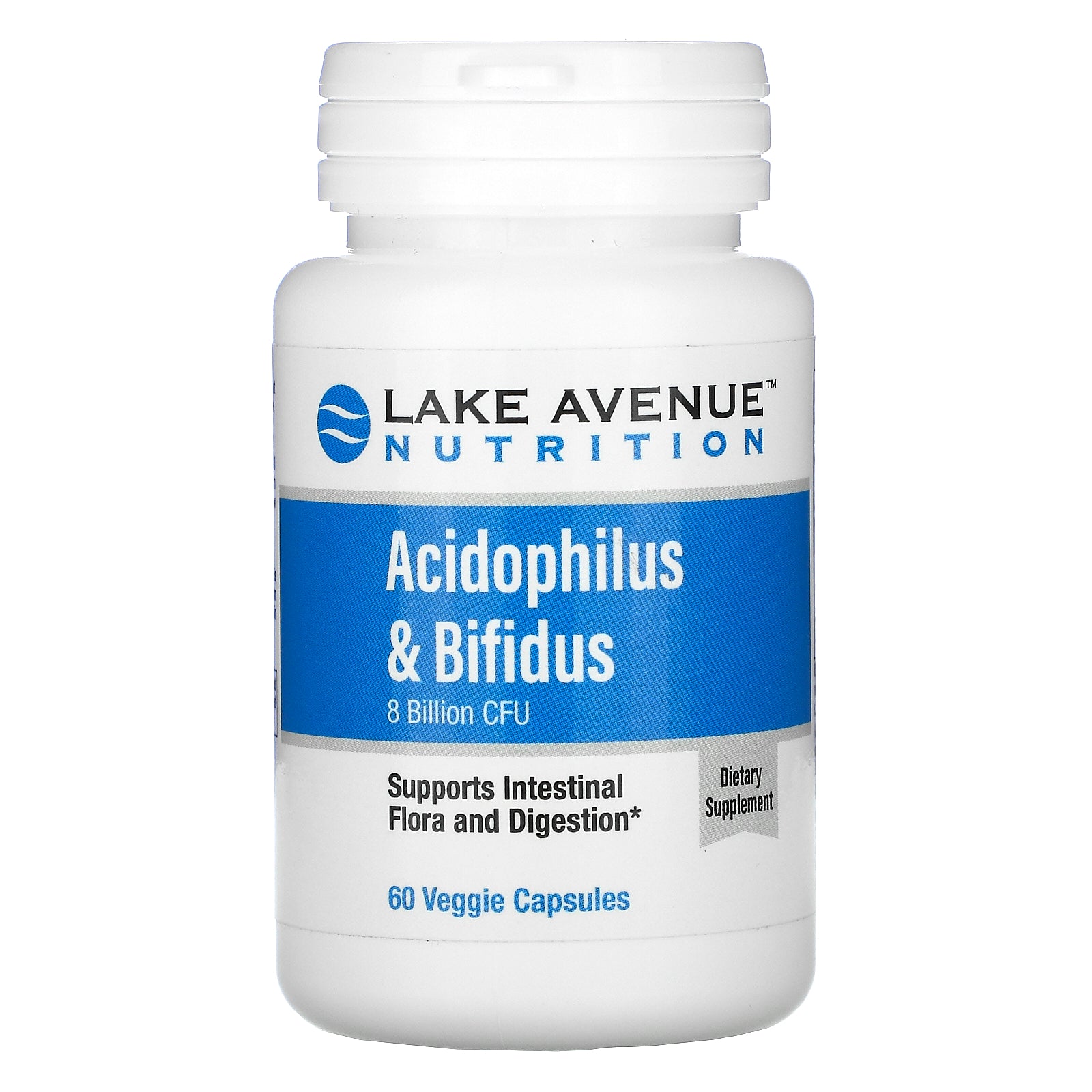 Lake Avenue Nutrition, Acidophilus & Bifidus, Probiotic Blend, 8 Billion CFU, 60 Veggie Capsules