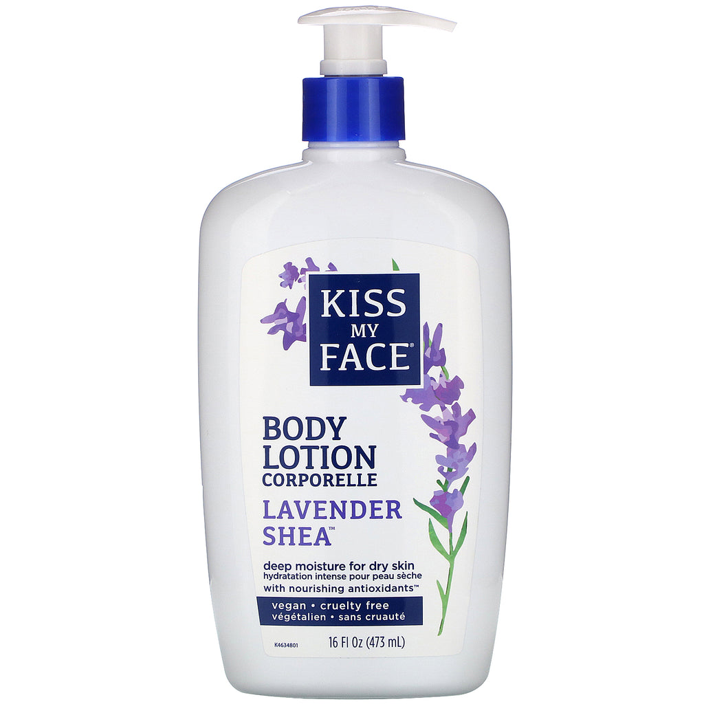 Kiss My Face, Body Lotion, Lavender Shea, 16 fl oz (473 ml)