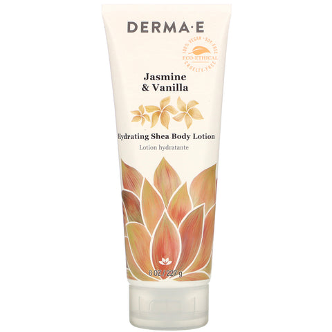 Derma E, Hydrating Shea Body Lotion, Jasmine & Vanilla , 8 oz (227 g)