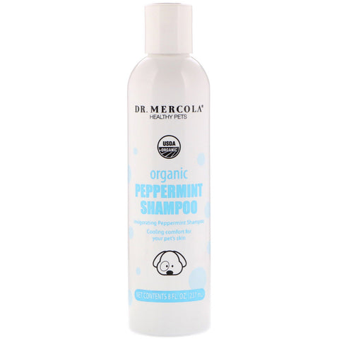Dr. Mercola, Healthy Pets, Organic Peppermint Shampoo, for Dogs, 8 fl oz (237 ml)