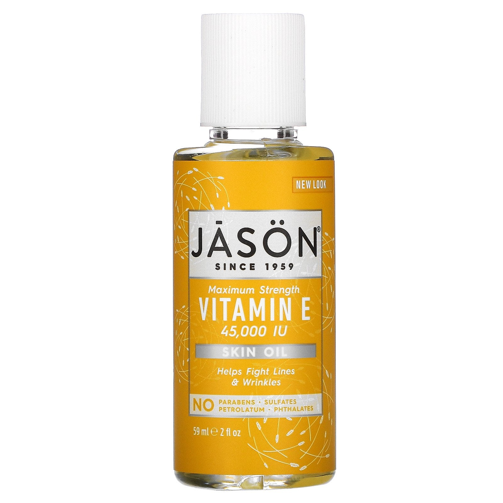 Jason Natural, Pure Natural Skin Oil, Maximum Strength Vitamin E, 45,000 IU, 2 fl oz (59 ml)